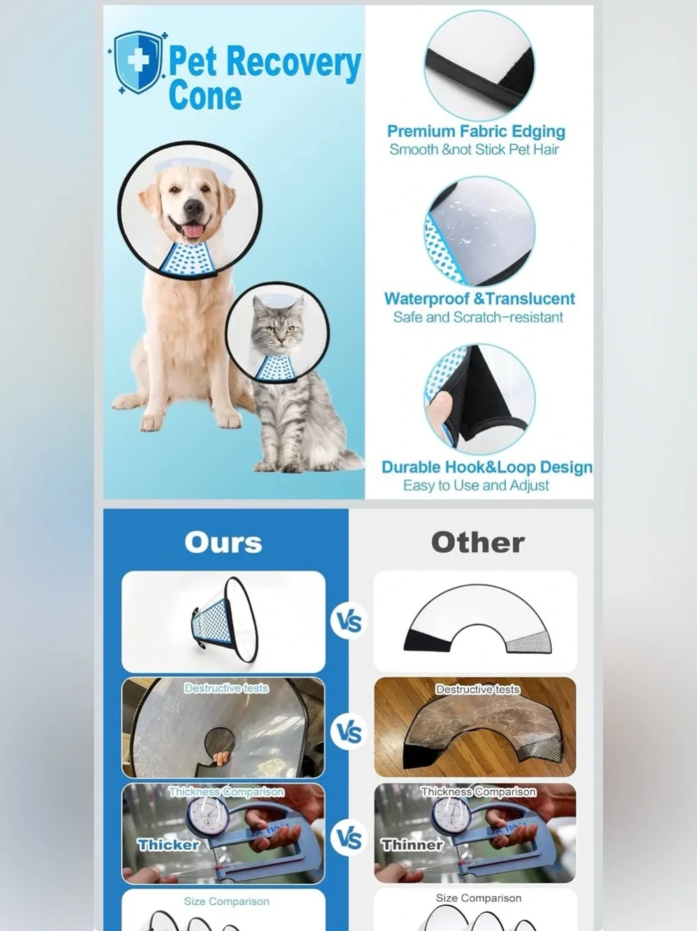 Pet Recovery Cone for Dogs